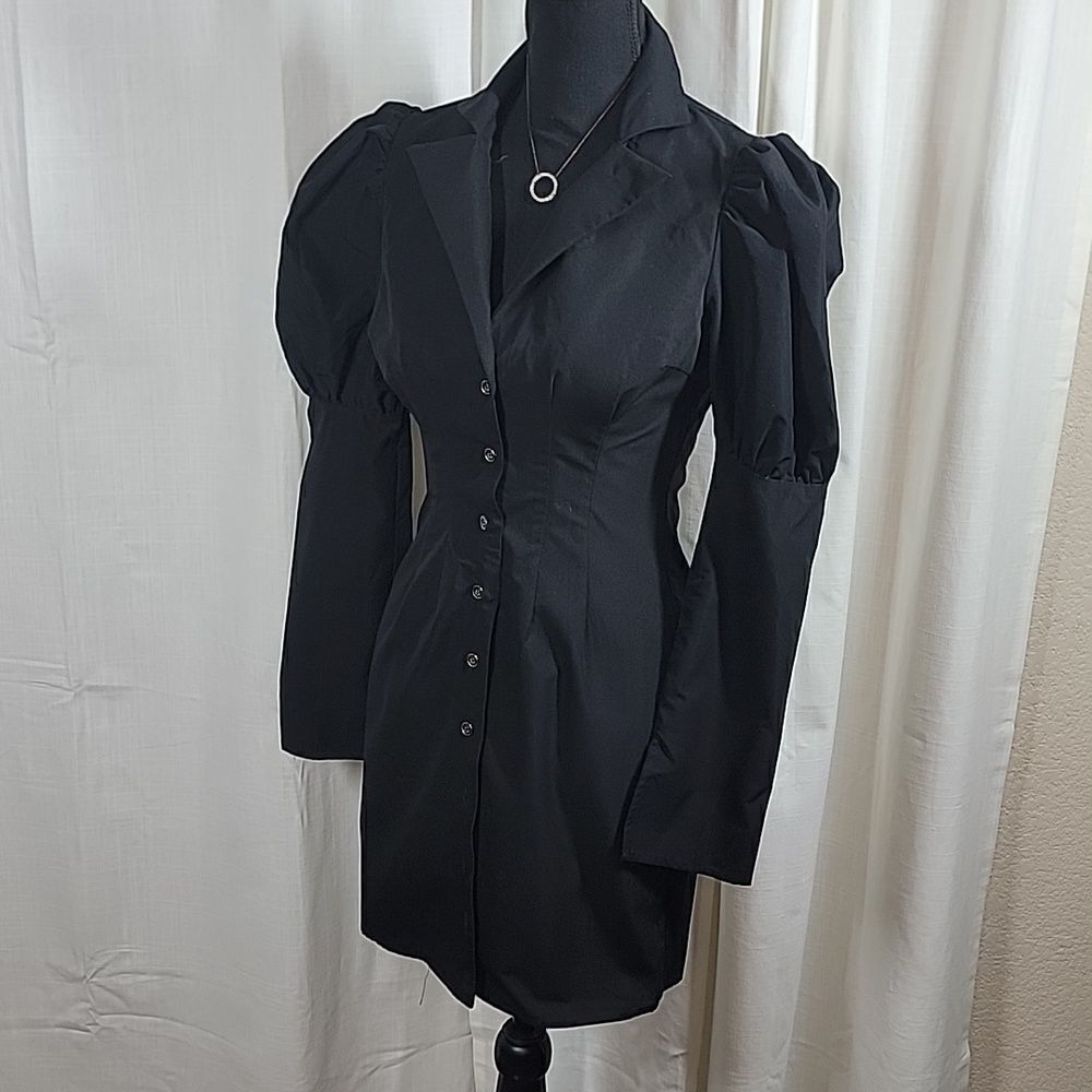 She is Victorious Mini Black Shirt Dress - Picture 8 of 12
